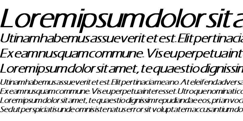 Sample of Presence 5 Bold Italic