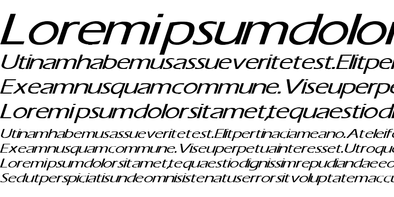 Sample of Presence 7 Italic