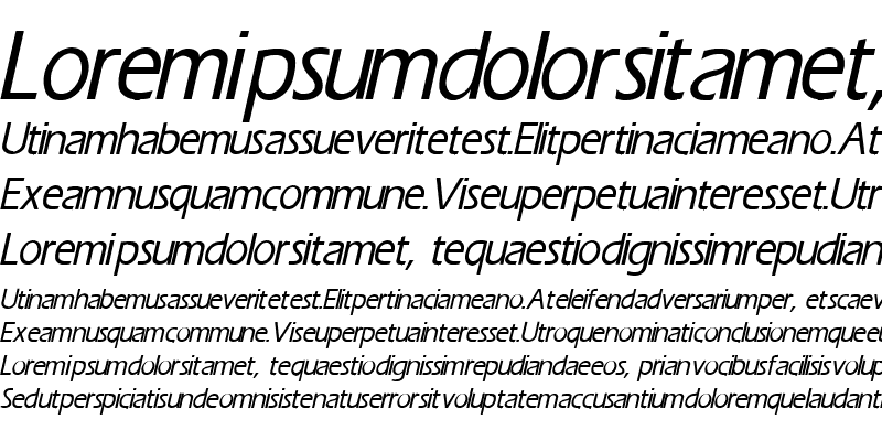 Sample of Presence 8 Italic
