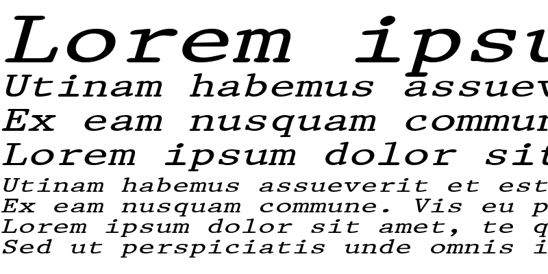 Sample of PrestigeExtended Italic