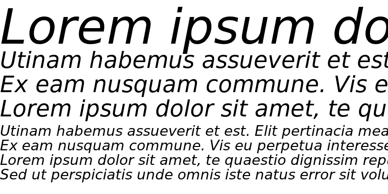 Sample of Prima Sans Oblique