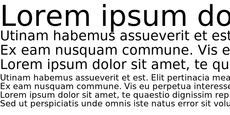 Sample of Prima Sans