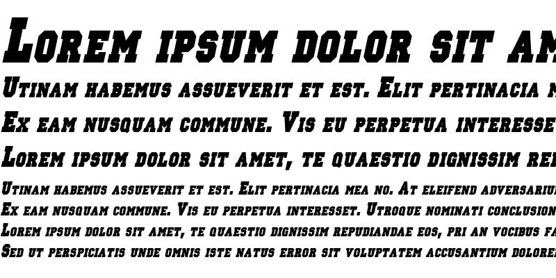 Sample of Princeton solid Condensed Italic