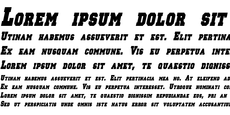 Sample of Princeton Solid-Condensed Italic