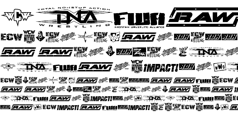 Sample of Pro Wrestling Logos Regular