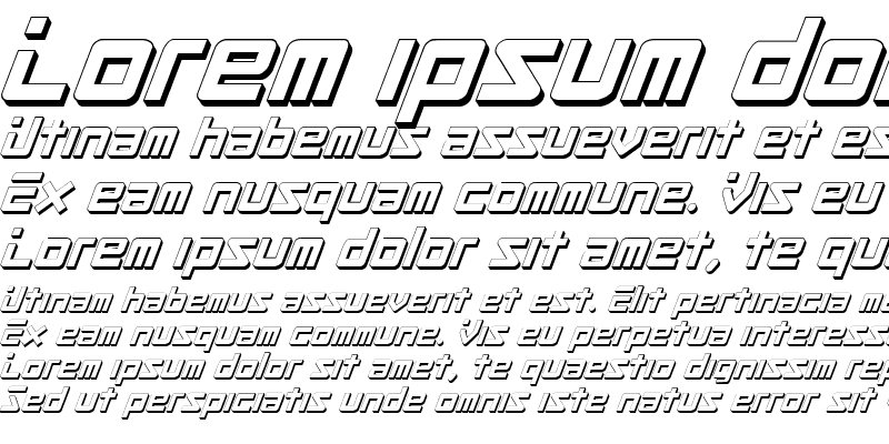Sample of Procyon Shadow Italic Shadow Italic
