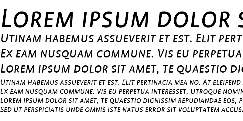 Sample of ProfileSC Regular Italic