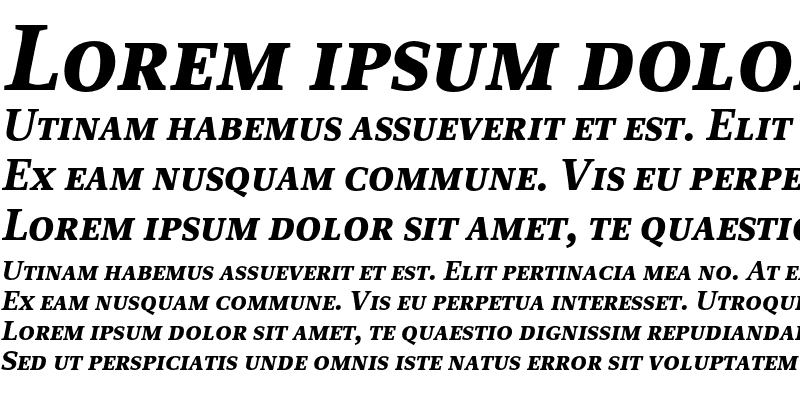 Sample of Proforma SC Bold Italic