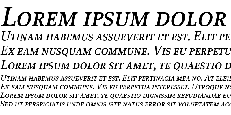 Sample of Proforma SC Medium Italic