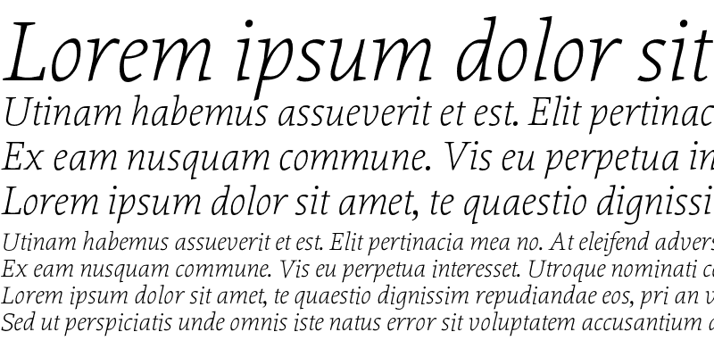 Sample of Proforma UltraLight Italic