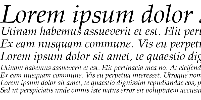 Sample of Prospero Italic