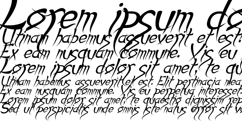 Sample of Psycho Italic