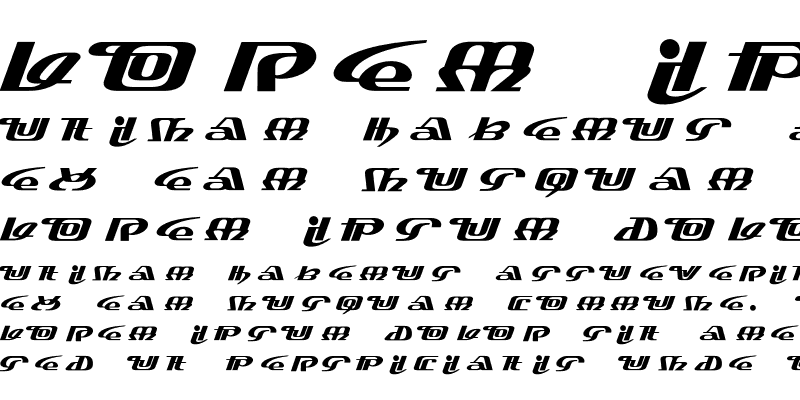 Sample of PTAF Italic