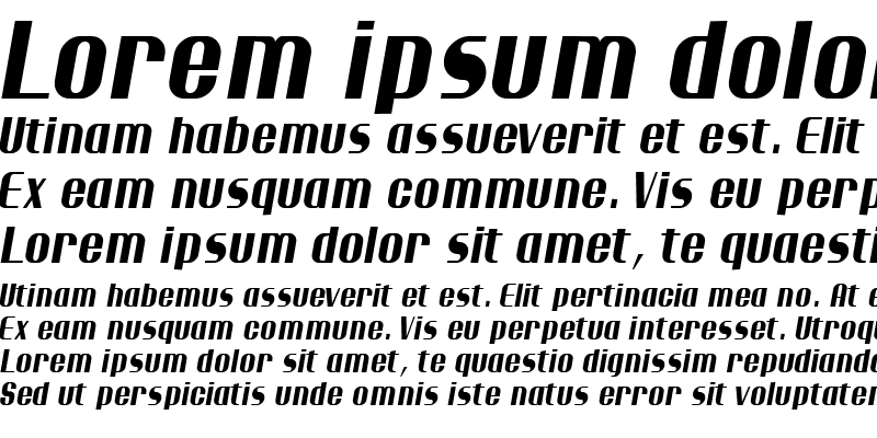 Sample of Ptarmigan Condensed Italic