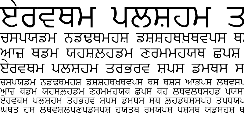 Sample of Punjabi Regular