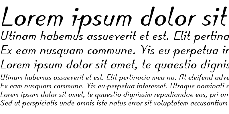 Sample of Puritas LT Bold Italic