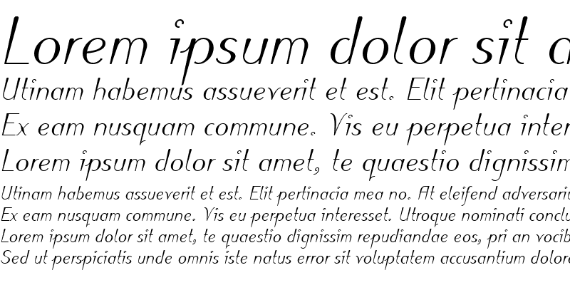 Sample of Puritas LT Medium Italic