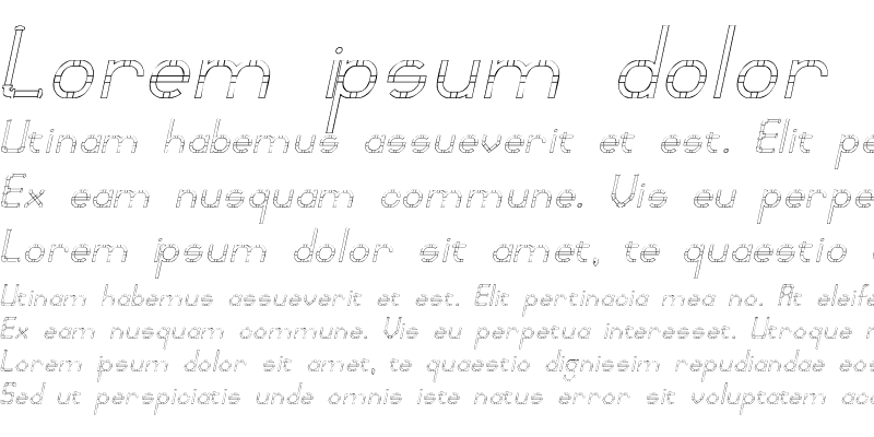 Sample of PVCSSK Italic