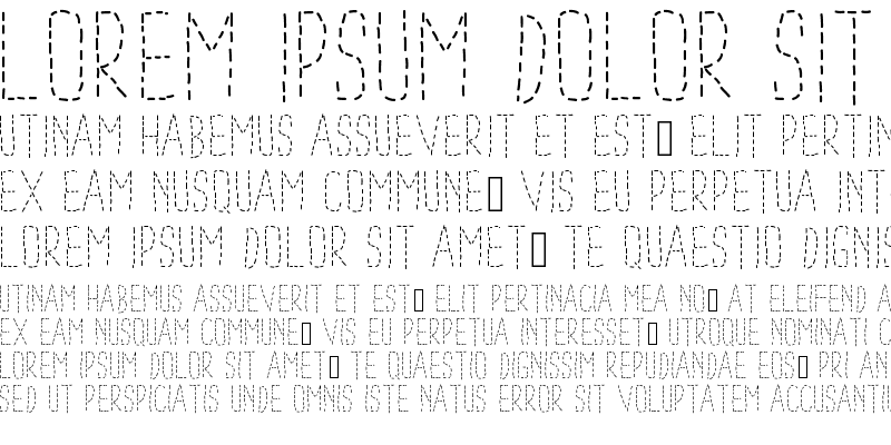 Sample of PWDottedFont Medium