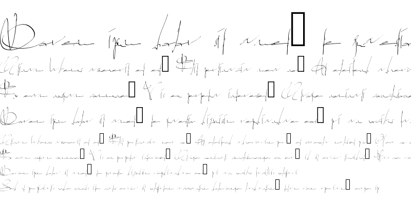 Sample of PWsignaturefont