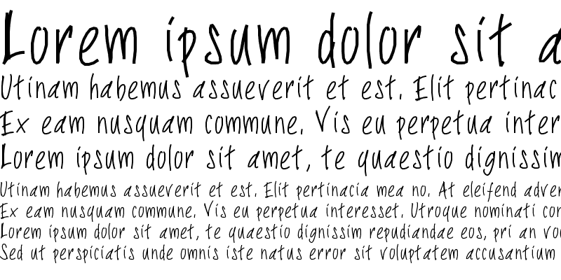 Sample of PWSlimyfonts