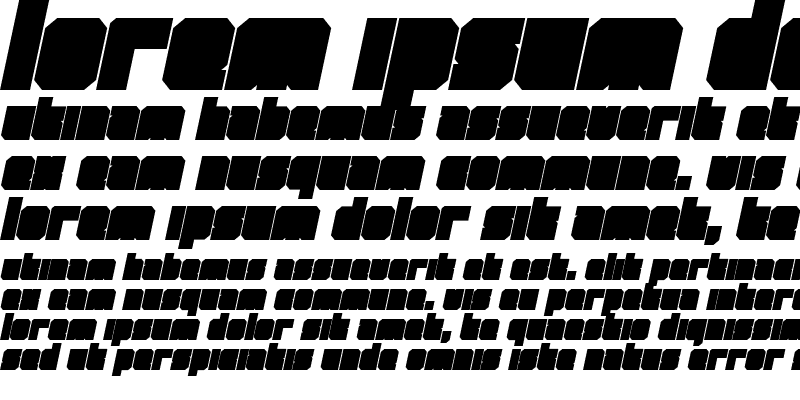 Sample of Qbic Italic