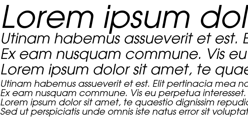 Sample of QTAvanti Italic