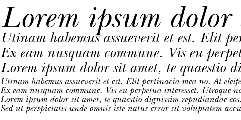 Sample of QTBasker Italic