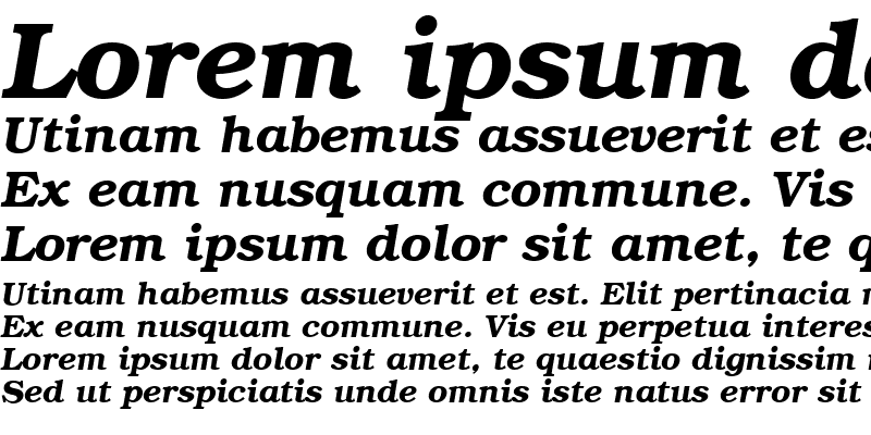 Sample of QTBookmann Bold Italic