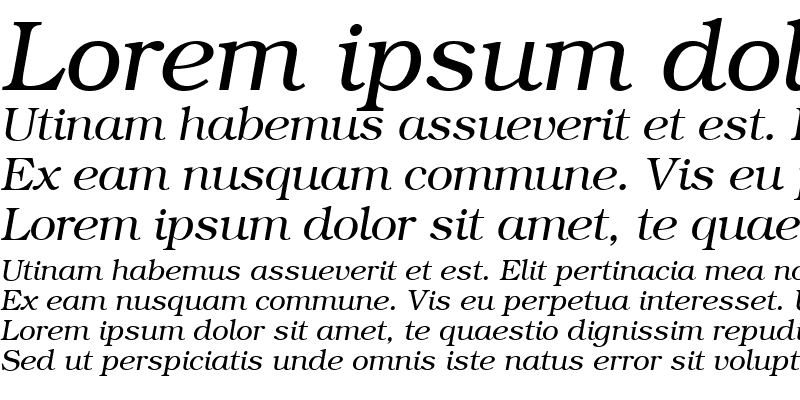 Sample of QTBookmann Italic