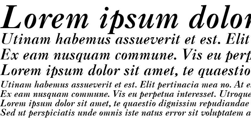Sample of QTCaslan Bold Italic