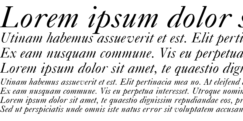 Sample of QTCaslan Italic