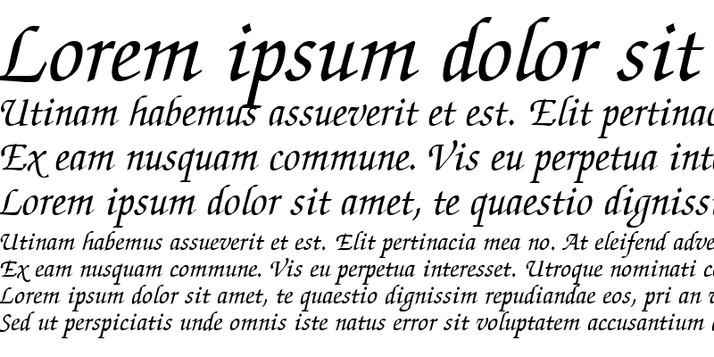 Sample of QTChanceryType Italic