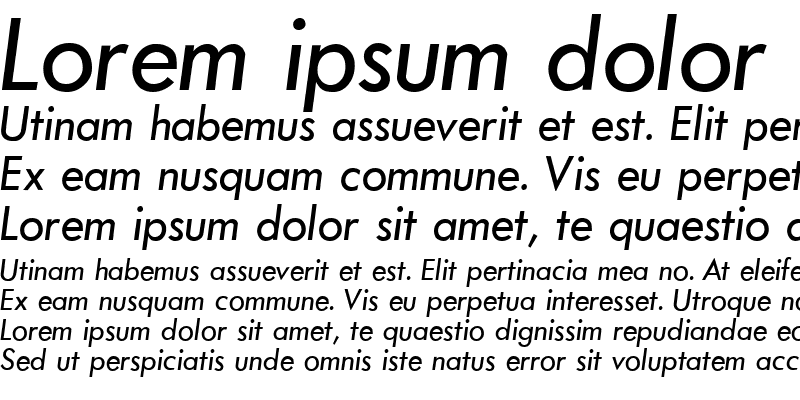 Sample of QTFuture Italic