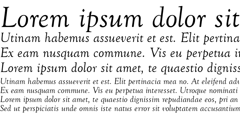 Sample of QTOldGoudy Italic