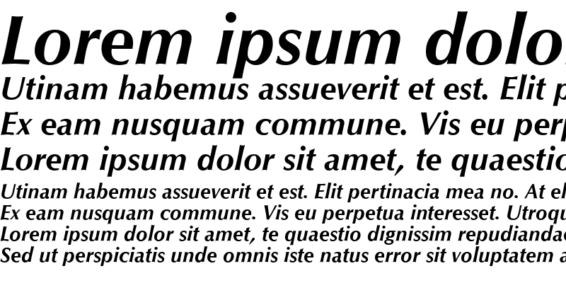 Sample of QTOptimum Bold Italic
