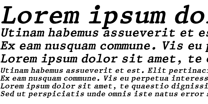 Sample of QTPristine Bold Italic