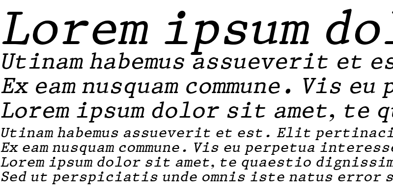 Sample of QTPristine Italic