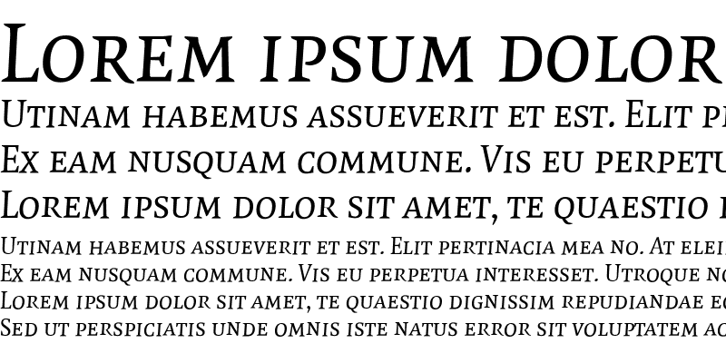 Sample of Quadraat Italic