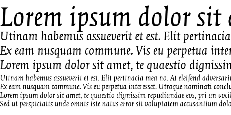 Sample of QuadraatCyrG Italic