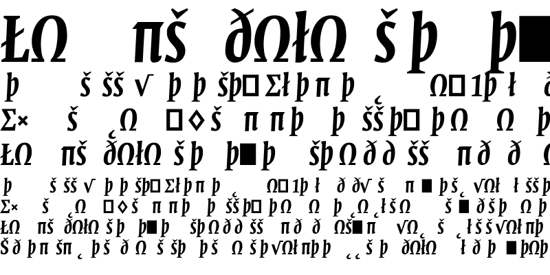 Sample of QuadraatDis Italic