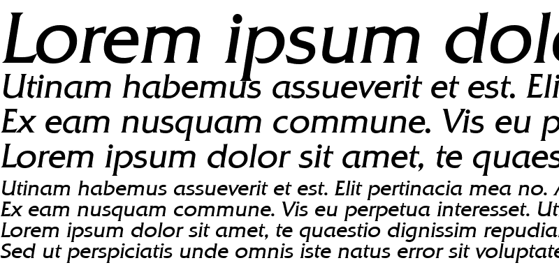 Sample of Quadrat-Serial-Light RegularItalic