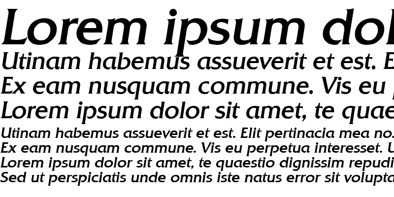 Sample of Quadrata SF Bold Italic