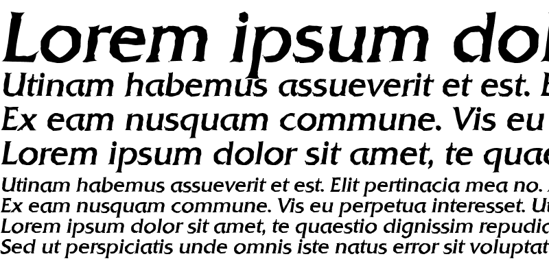 Sample of QuadratAntique Italic