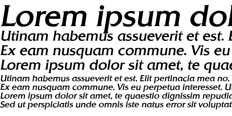 Sample of QuadratSerial Italic