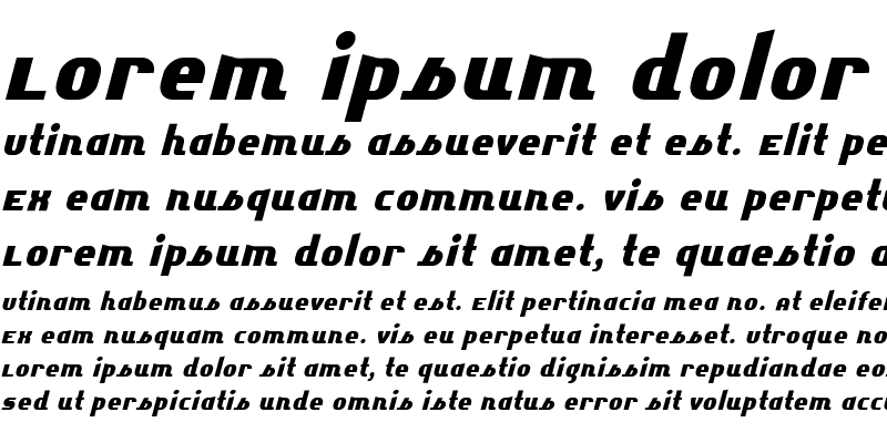 Sample of Quadricula Italic