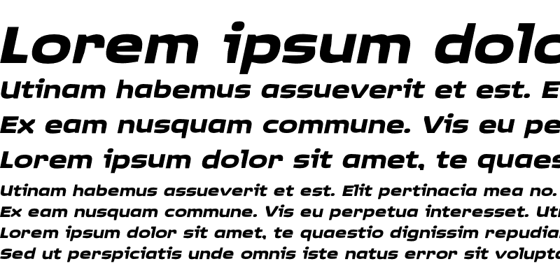 Sample of Quagmire Extended Bold Italic