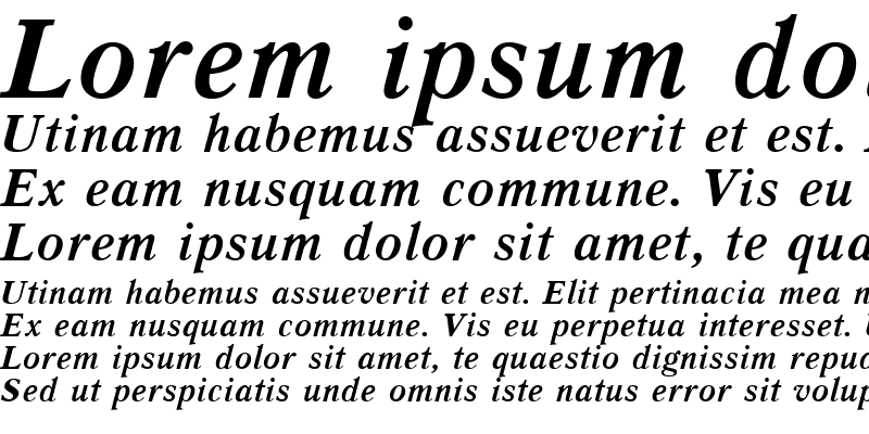 Sample of Quant Antiqua Bold Italic