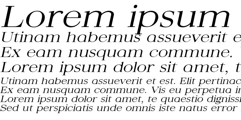 Sample of QuantasBroadLight Italic