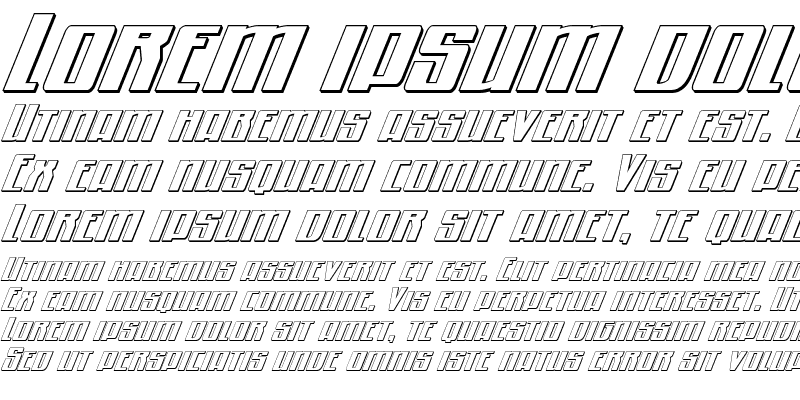 Sample of Quantum of Malice 3D Italic